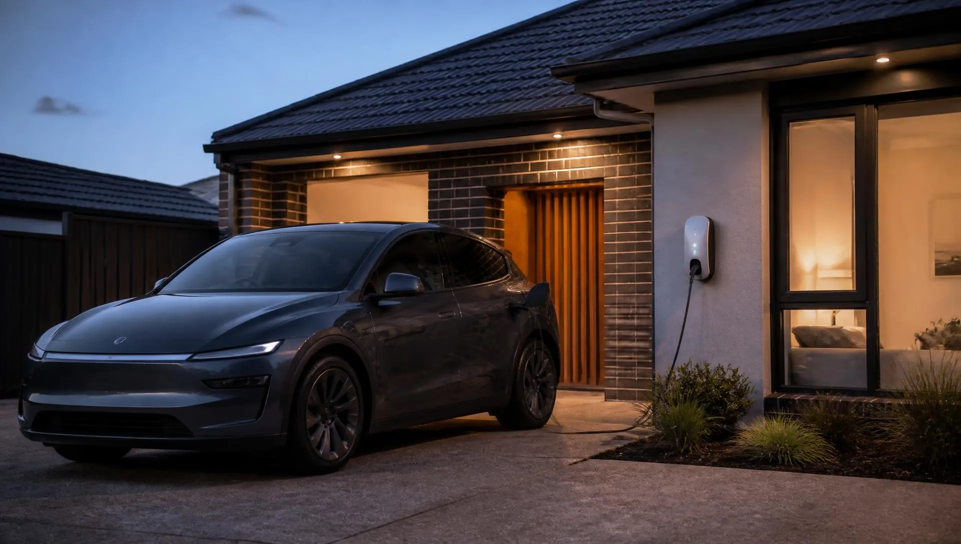 Wallbox Pulsar Plus mounted in a New Farm carport